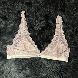 Victoria's Secret Lace Bralette in Light Pink with elastic stretch band